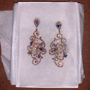 Chandelier Rose Gold Swarovski Earrings